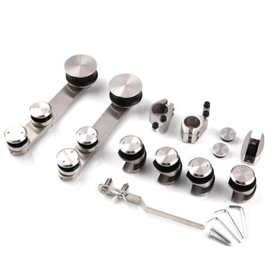 フレームレス ガラス シャワー ローリング 納屋 スライディング ドア アクリル トレイ付き ハードウェア キット