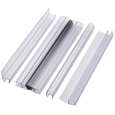 8-12mm PVC 防水 U型ゴムガラス 透明ドア用のシャワードアシールストラップ