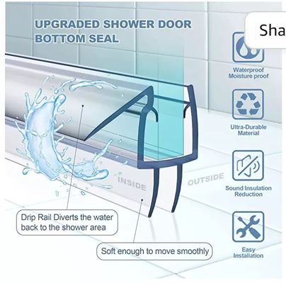 ロング リフト 機能 PVC プラスチック シャワー ドア 下部 シール ストライプ 現代の浴室