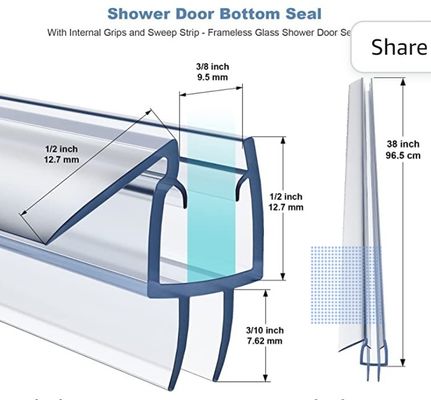 12mm プラスチックのシャワードアフィッティング 環境 共同挤出 PVC 防水シール ストライプ