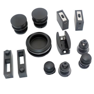 丸いトレイ形 黒色 スライディングシャワードアキット 8-12mm 安全なガラスハードウェアが含まれています