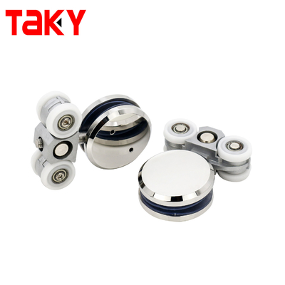 強化ガラス引き戸用ローラー 50kg+ 耐荷重