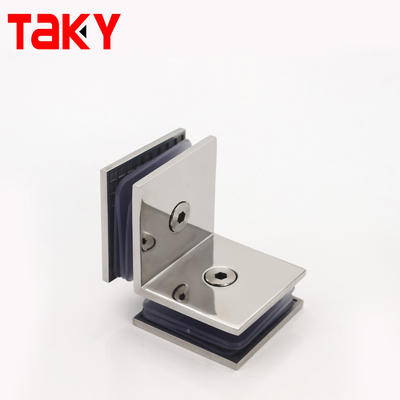 304 ステンレス 鋼 90 度 フレームレス ガラス コーナー クランプ