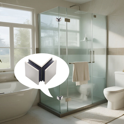 304 ステンレス 鋼 90 度 フレームレス ガラス コーナー クランプ