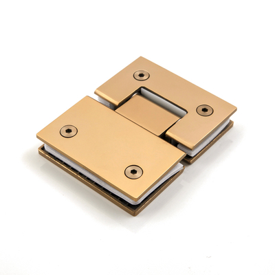 ステンレススチールゴールデンシャワードア180度四角いガラスドアヒンジ