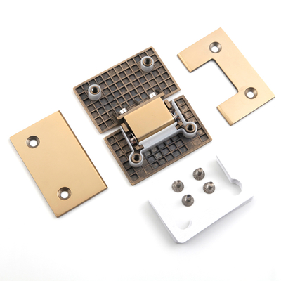 ステンレススチールゴールデンシャワードア180度四角いガラスドアヒンジ