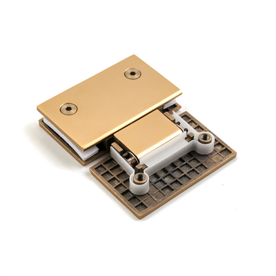 ステンレススチールゴールデンシャワードア180度四角いガラスドアヒンジ