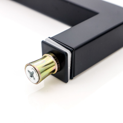 工場304ステンレス鋼マットブラックカラー角管ガラスドアハンドル