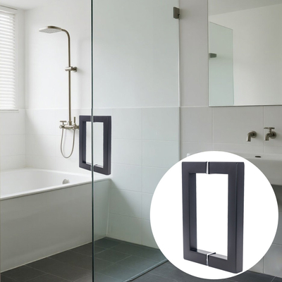 工場304ステンレス鋼マットブラックカラー角管ガラスドアハンドル