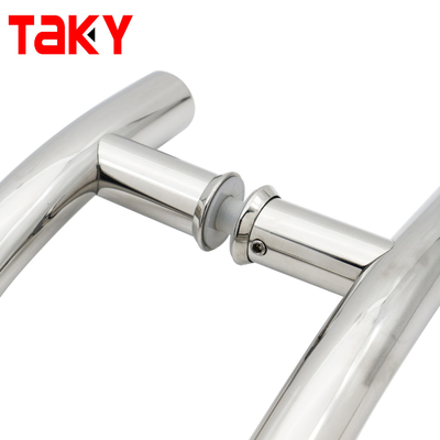 ステンレススチールラウンドチューブSタイプインテリアスライドガラスドアプルハンドル