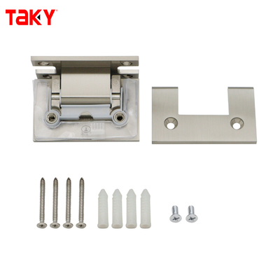 サテン鋼材 90度 Hバックプレート 壁掛け シャワーガラスドア ピボットヒンジ