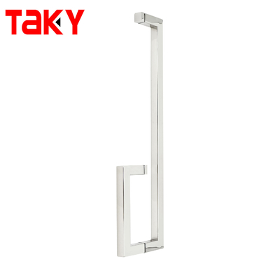 L Shape Square Steel Shower Glass Door Pull Handles Glass Door Handle