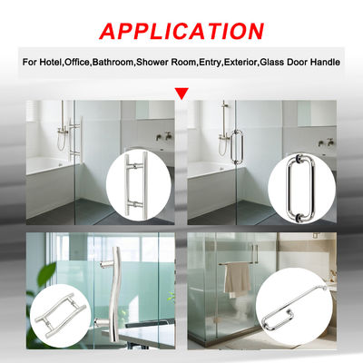 Contemporary Black Door Pull Handle Stainless Steel Bathroom Sliding Glass Door Handle Glass Shower Handle
