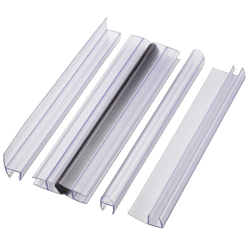 8-12mm PVC 防水 U型ゴムガラス 透明ドア用のシャワードアシールストラップ