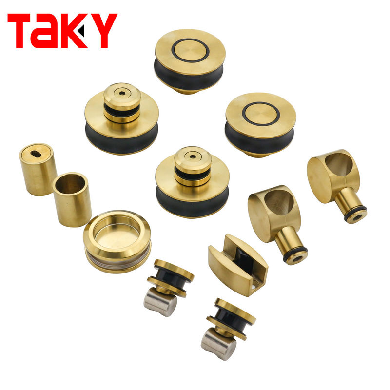 高品質のフレームレス亜鉛合金 スライディングガラスドア ハードウェア シャワードア ハードウェアキット