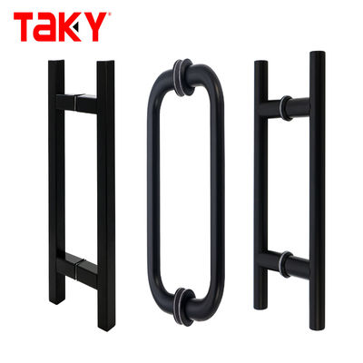 お買い得 シルバースクエアステンレス鋼シャワー グラス 引けるドア ハンドル モダンなデザインスタイル オンライン