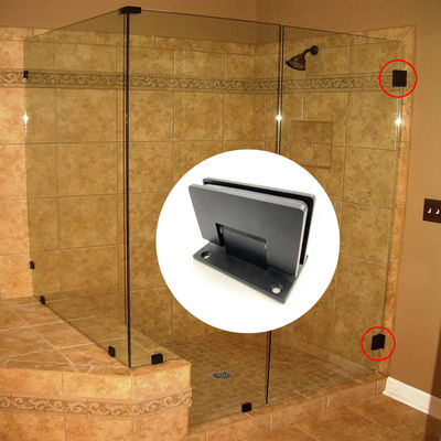 お買い得 304 ステンレス スチール マット 黒 90 度 シャワー ドア ハンジング 方形 スタイルのために オンライン