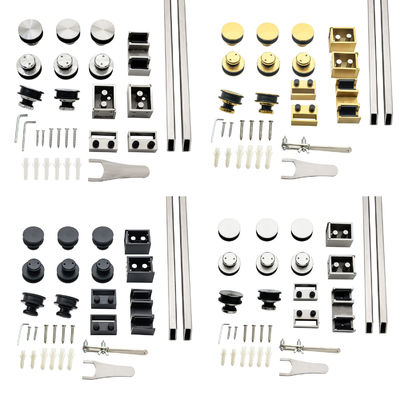 お買い得 モダンデザイン ダブルパイプバー フレームレス Ss304 8-12mm シャワーのスライドドアフィッティング オンライン