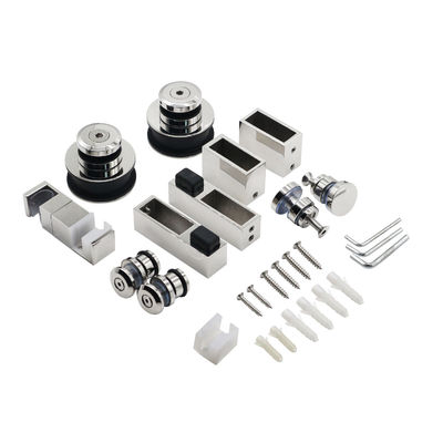 お買い得 フレームレスステンレス鋼ロール ハンキングホイール 鉄道 滑り道 納屋 シャワー ガラス ドア ハードウェア キット オンライン