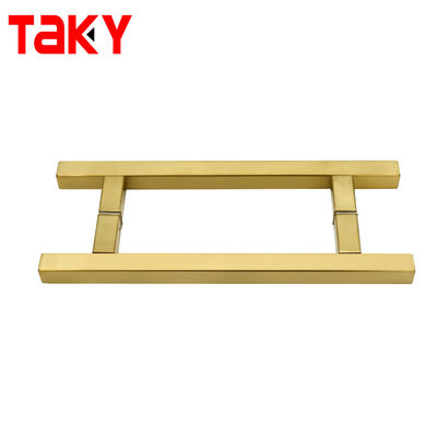 SS304ステンレス鋼シャワーガラスドアハンドル、サイズ203*203*19*1.0mm、ポリッシュ/ブラッシュドニッケル/ブラック仕上げ