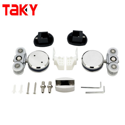 お買い得 Silver Plated Mirror Finish Sliding Shower Door Top Track Fittings Glass Slding Door Hardware オンライン