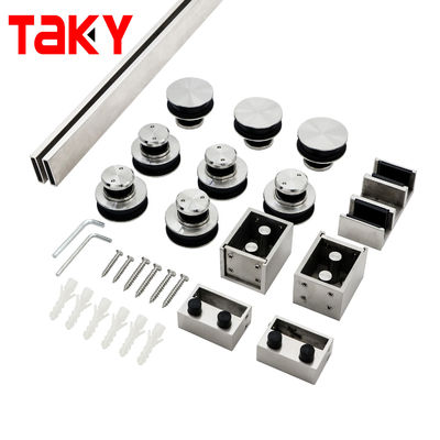 現代のガラス継手強化ガラスドアシステムステンレス鋼フレームレスシャワー引き戸ハードウェア