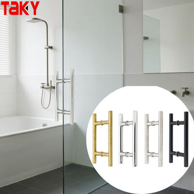 現代型H型ステンレス鋼304 双面ガラスドア引き取りハンドル 203*203*19*1.0mm