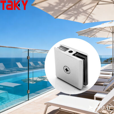 お買い得 8-12mmガラス厚用 180度 ステンレス鋼 316 ガラスドアクリップブラケット コーナークランプ オンライン