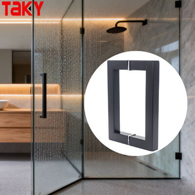 お買い得 SS304 ステンレス スチール シャワー ガラス ドア ハンドル 203*203*19*1.0mm サイズ ポリッシュ/ブラッシュ ニッケル/ブラック仕上げ オンライン